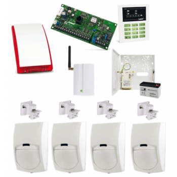 SYSTEM ALARMOWY SATEL CA-5 KPL LED-S 4 CZUJKI BINGO P2/VID GSM2000